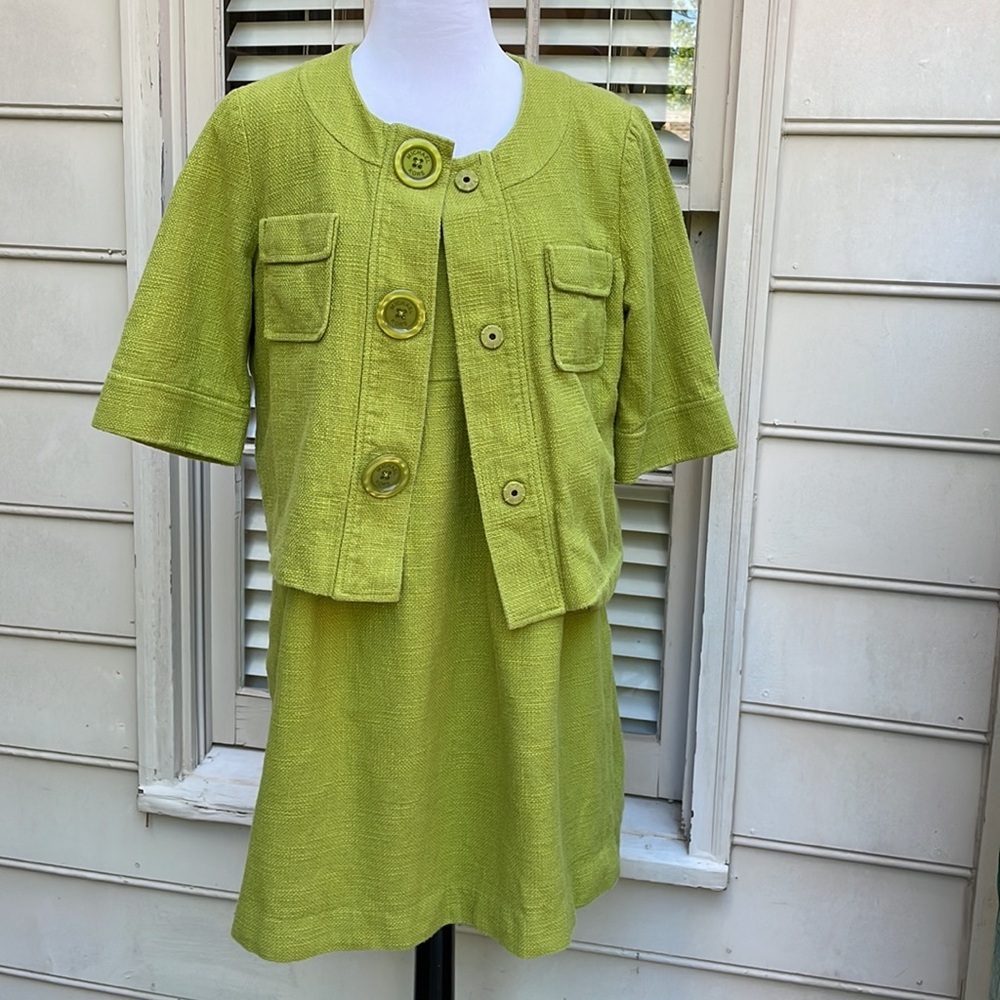 Michael Kors Matching Green Set- Dress & Blazer Size 12
